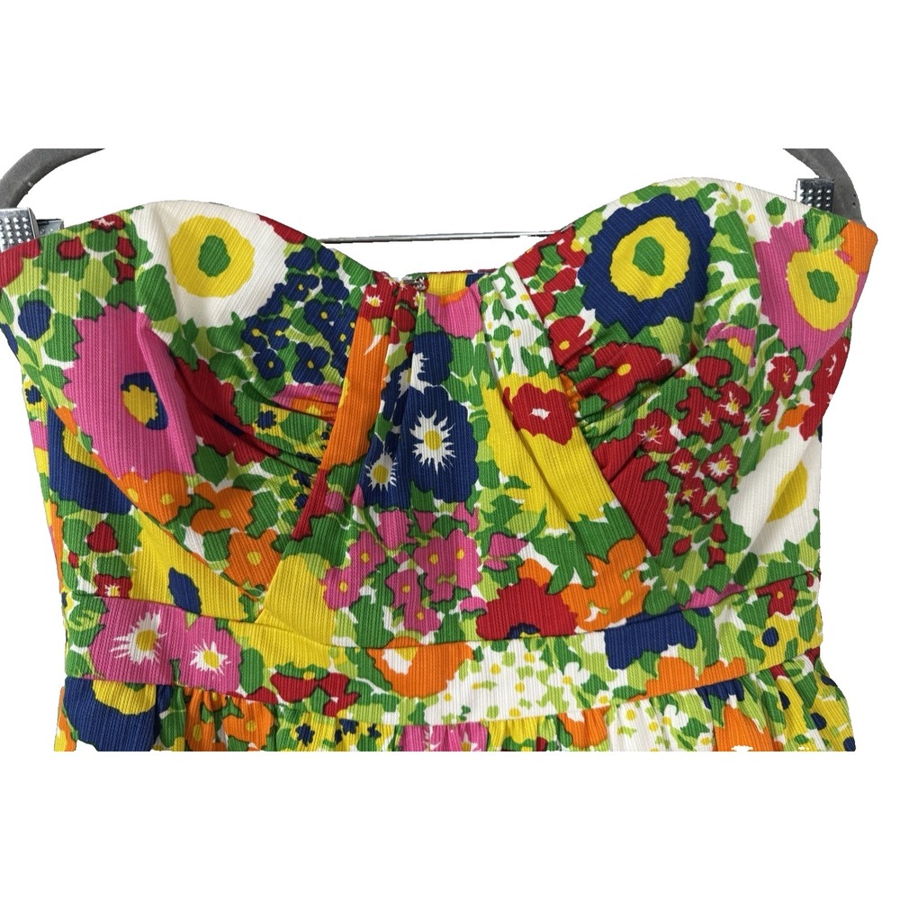 Shoshanna Women 4 Dress Floral Bloomcore Vibrant Pockets Luxury Resortwear Vacay - Picture 3 of 13